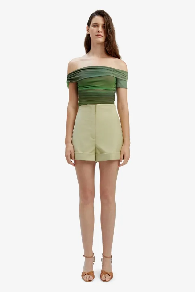 Bardot Party Tops Women Aurelia Mesh Top In Green Ombre Green Ombre Bardot Party Tops Women Aurelia Mesh Top In Green Ombre Green Ombre
