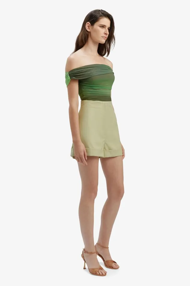 Bardot Party Tops Women Aurelia Mesh Top In Green Ombre Green Ombre Bardot Party Tops Women Aurelia Mesh Top In Green Ombre Green Ombre