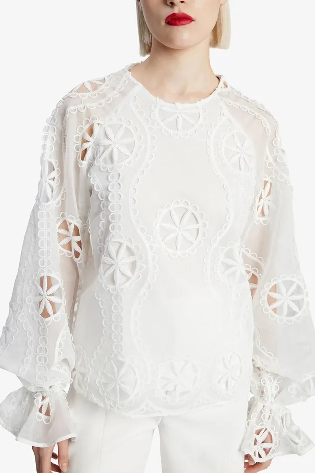Bardot Party Tops Women Rosalee Lace Blouse In Orchid White Orchid White