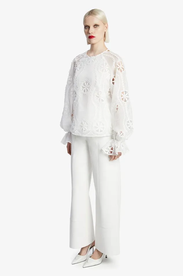 Bardot Party Tops Women Rosalee Lace Blouse In Orchid White Orchid White
