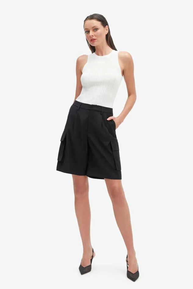 Bardot Shorts Women Blair Tailored Short In Black Black Bardot Shorts Women Blair Tailored Short In Black Black