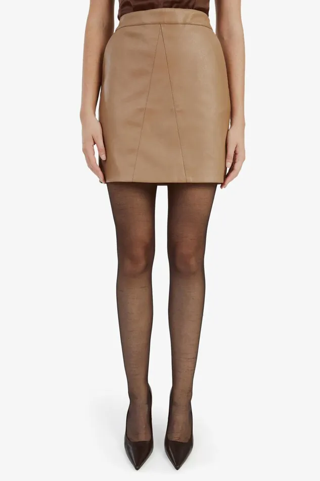 Bardot Skirts Women Alexis Vegan Leather Skirt In Camel Camel Bardot Skirts Women Alexis Vegan Leather Skirt In Camel Camel