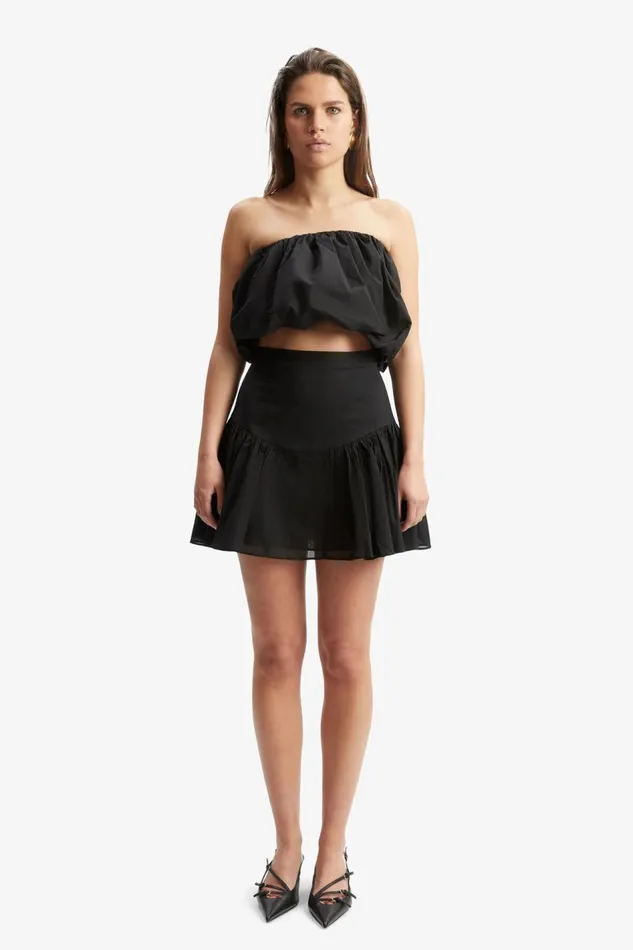 Bardot Skirts Women Amorette Cotton Mini Skirt In Black Black Bardot Skirts Women Amorette Cotton Mini Skirt In Black Black