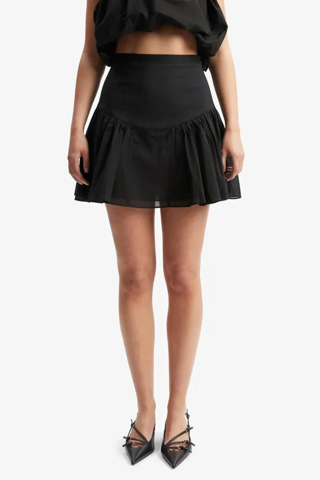 Bardot Skirts Women Amorette Cotton Mini Skirt In Black Black Bardot Skirts Women Amorette Cotton Mini Skirt In Black Black