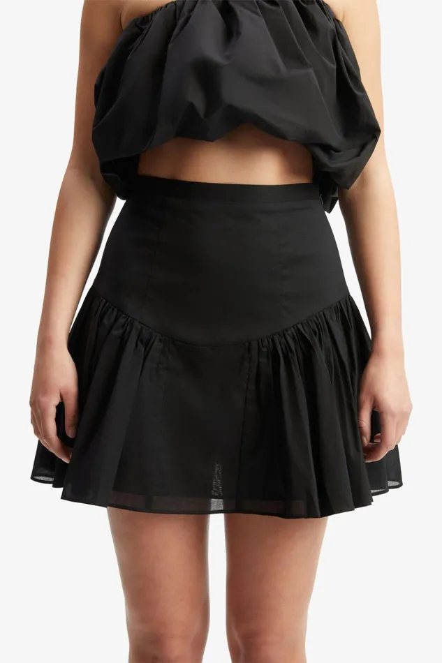 Bardot Skirts Women Amorette Cotton Mini Skirt In Black Black Bardot Skirts Women Amorette Cotton Mini Skirt In Black Black