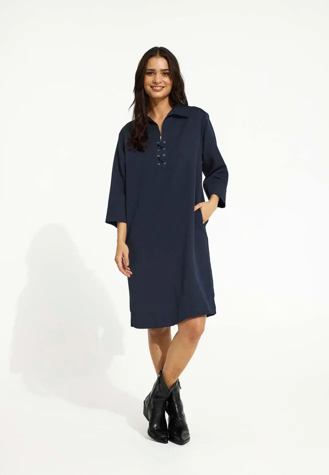 BEA DRESS 16558 591 Navy 591 Women IN FRONT DRESSES