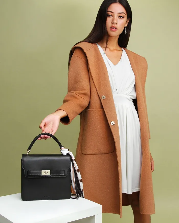Belle and Bloom Coats and Jackets Women Walk This Way Wool Blend Oversized Coat 8211 Camel