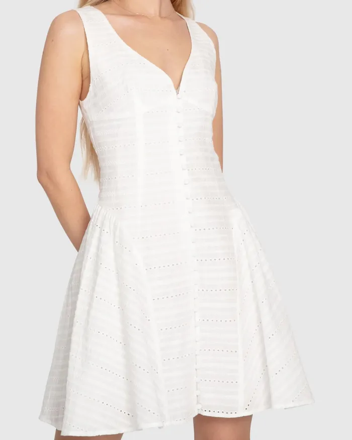 Belle and Bloom Dresses Women Little Lies Mini Dress 8211 White