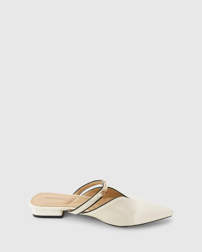 Belle and Bloom Magic Hour Ballet Slide 8211 Off White Patent Women Shoes