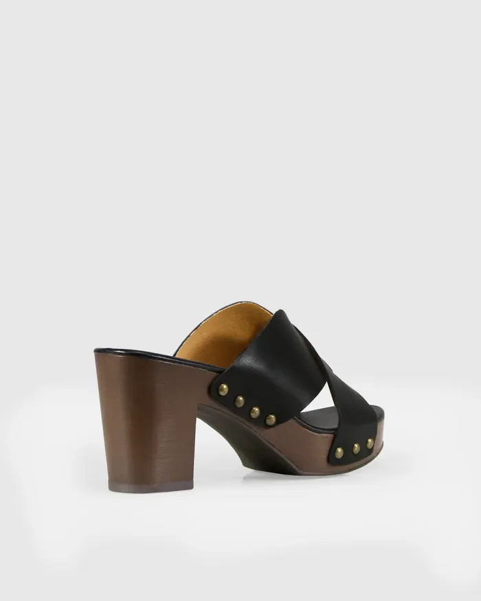 Belle and Bloom Shoes Women Midtown Clog Mule 8211 BlackChocolate