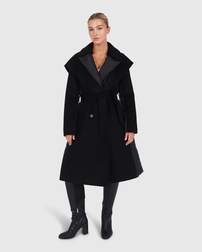 Belle and Bloom Walk Me Home Convertible Coat 8211 Black Women Coats and Jackets Belle and Bloom Walk Me Home Convertible Coat 8211 Black Women Coats and Jackets