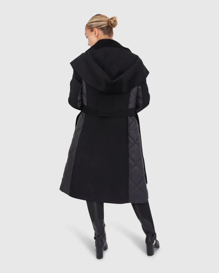 Belle and Bloom Walk Me Home Convertible Coat 8211 Black Women Coats and Jackets