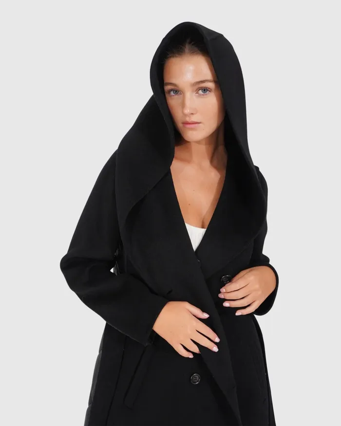 Belle and Bloom Walk Me Home Convertible Coat 8211 Black Women Coats and Jackets