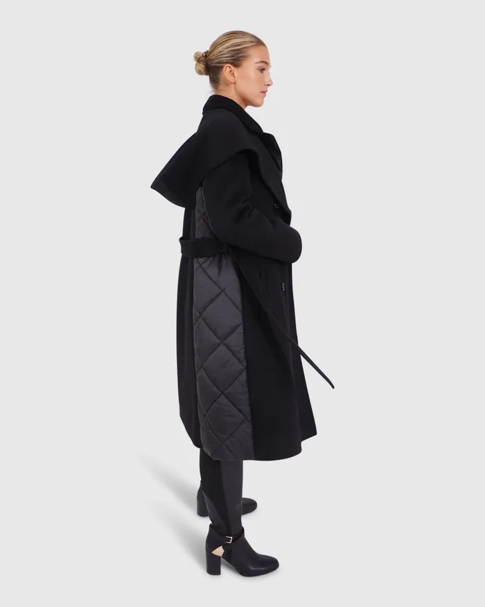 Belle and Bloom Walk Me Home Convertible Coat 8211 Black Women Coats and Jackets