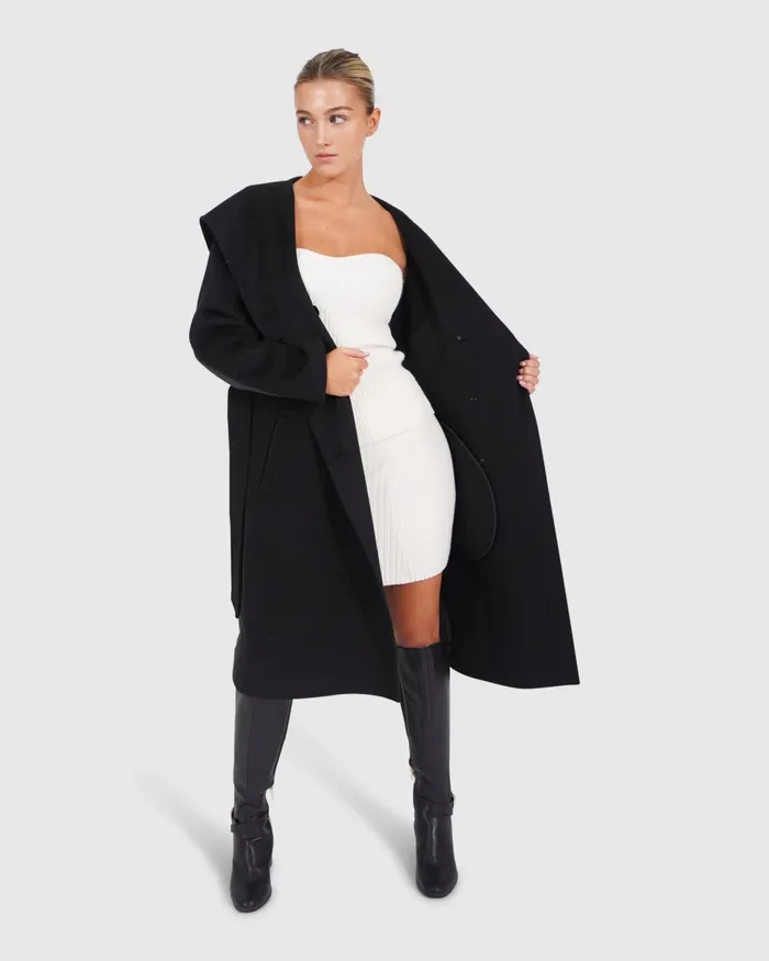 Belle and Bloom Walk Me Home Convertible Coat 8211 Black Women Coats and Jackets