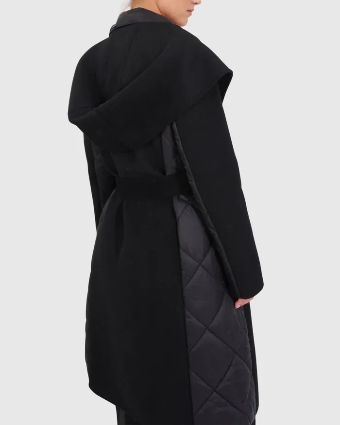 Belle and Bloom Walk Me Home Convertible Coat 8211 Black Women Coats and Jackets