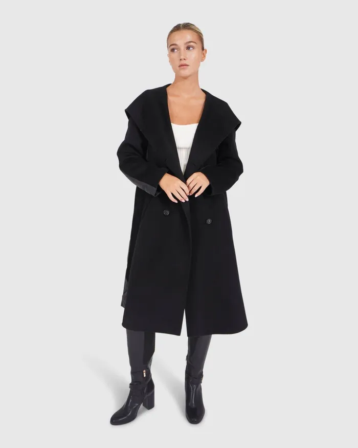 Belle and Bloom Walk Me Home Convertible Coat 8211 Black Women Coats and Jackets
