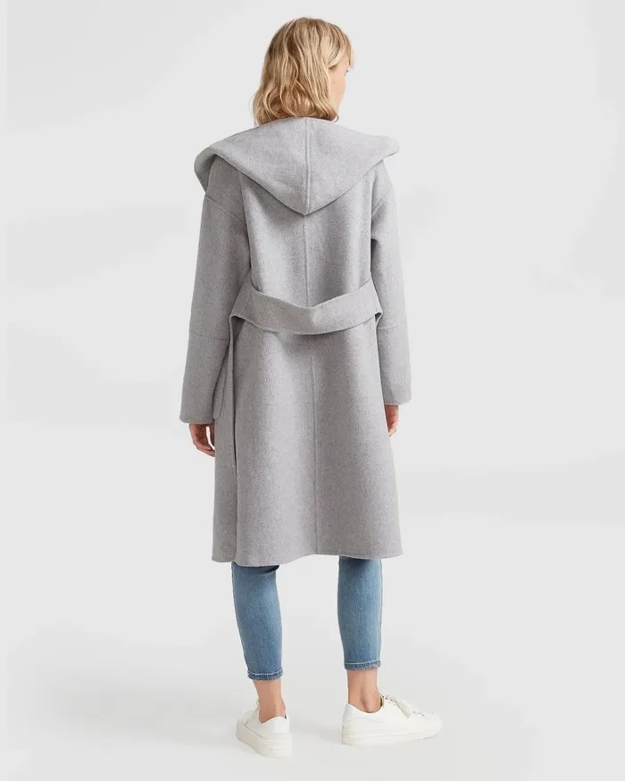 Belle and Bloom Walk This Way Wool Blend Oversized Coat 8211 Grey Women Coats and Jackets