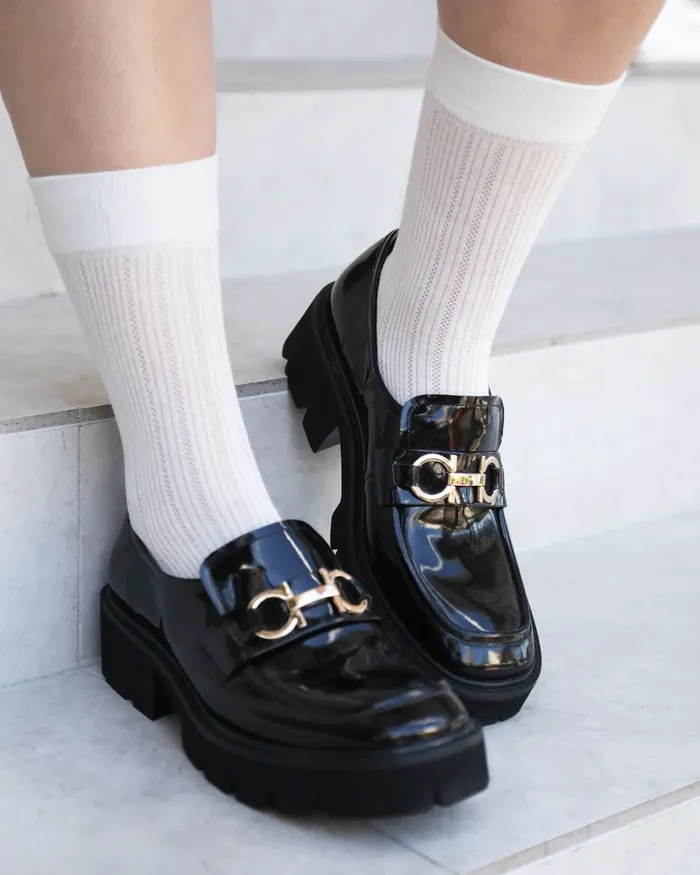 Belle and Bloom Wishing Well Loafer 8211 Black Patent Women Shoes