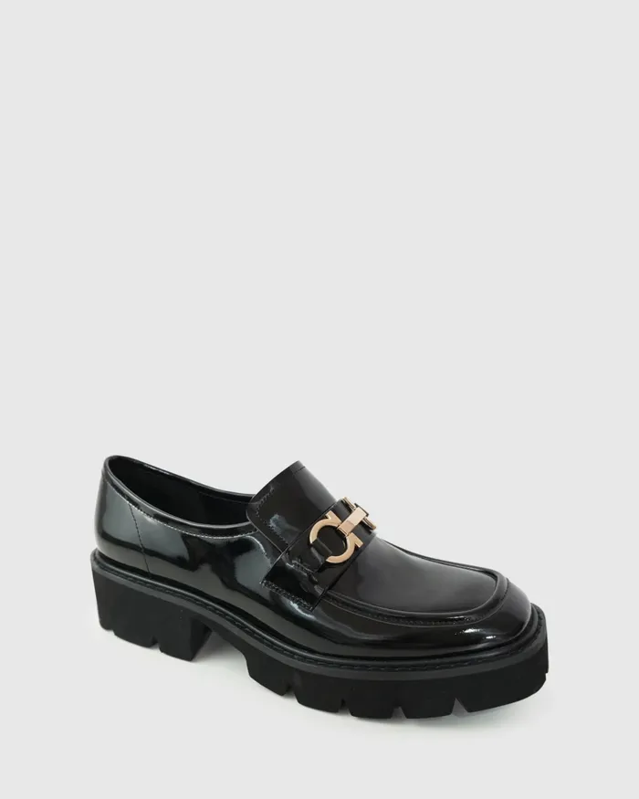 Belle and Bloom Wishing Well Loafer 8211 Black Patent Women Shoes