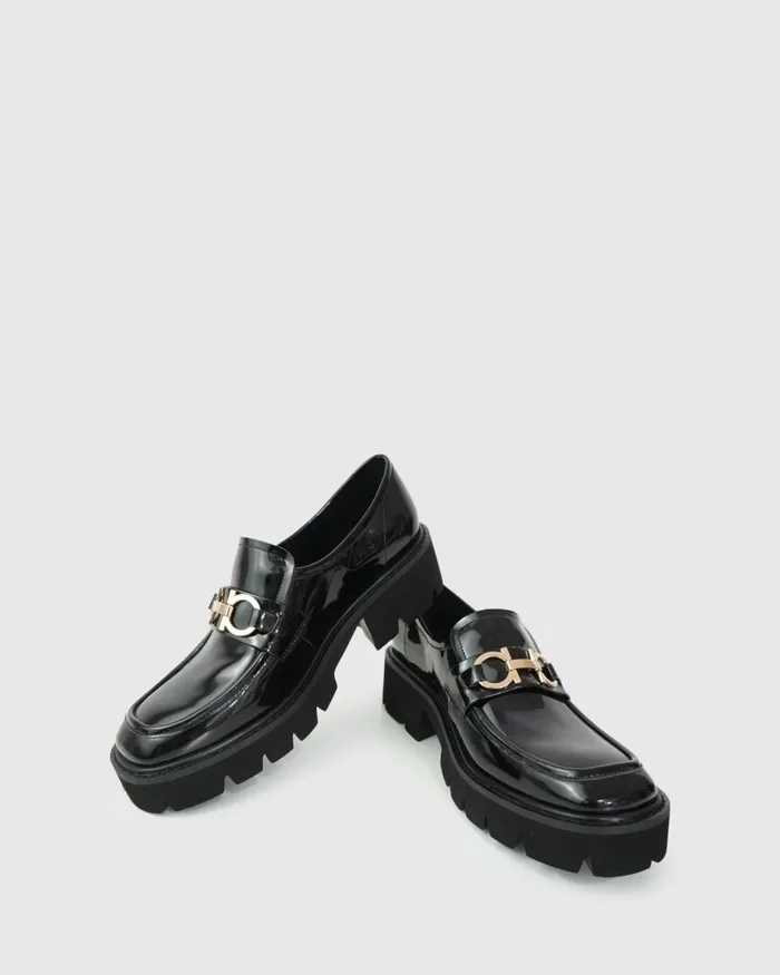 Belle and Bloom Wishing Well Loafer 8211 Black Patent Women Shoes