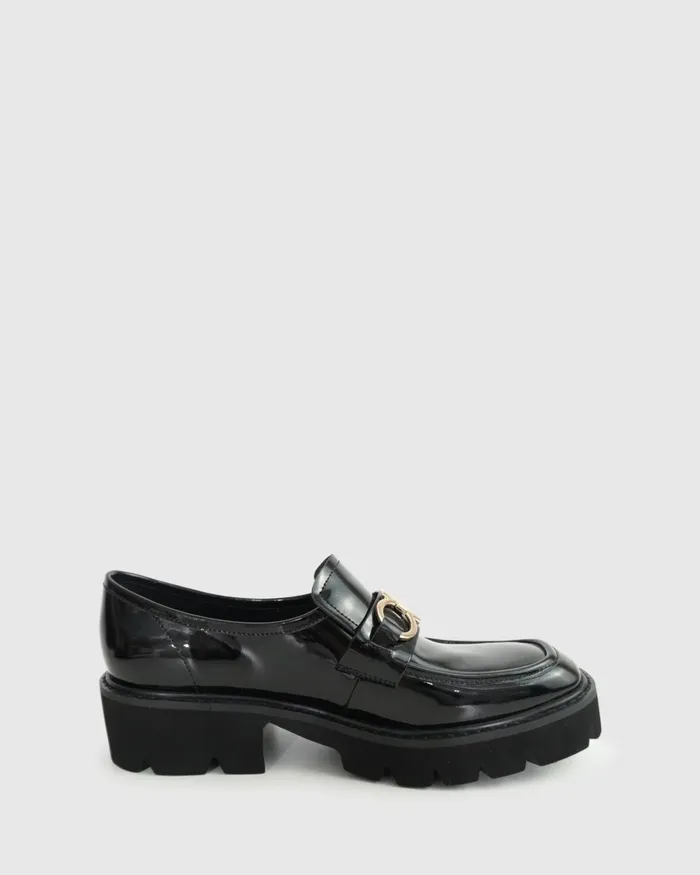 Belle and Bloom Wishing Well Loafer 8211 Black Patent Women Shoes