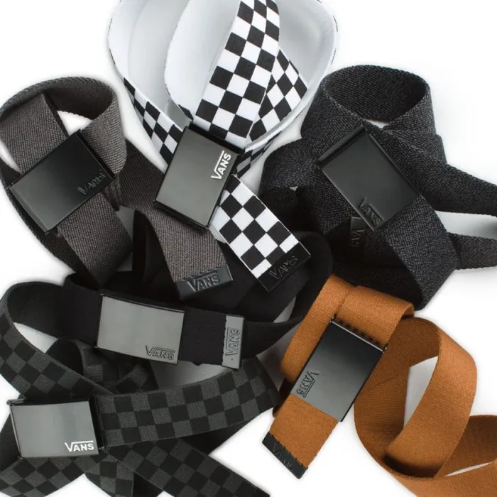 Belts Men Vans Deppster Web Belt BlackCharcoal Belts Men Vans Deppster Web Belt BlackCharcoal
