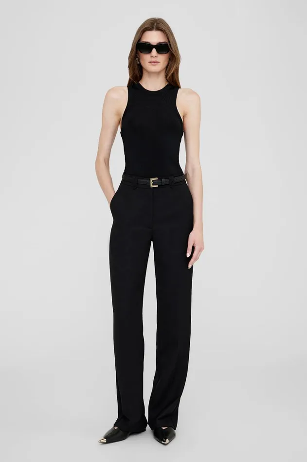 Belts Women ANINE BING Nicola Belt 8211 Black With Gold