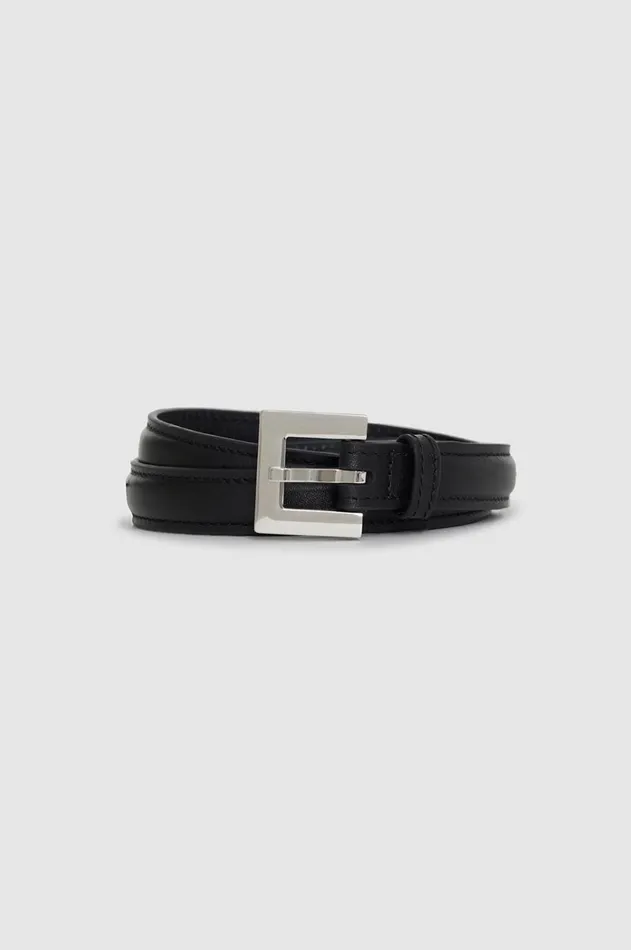 Belts Women ANINE BING Nicola Belt 8211 Black With Silver