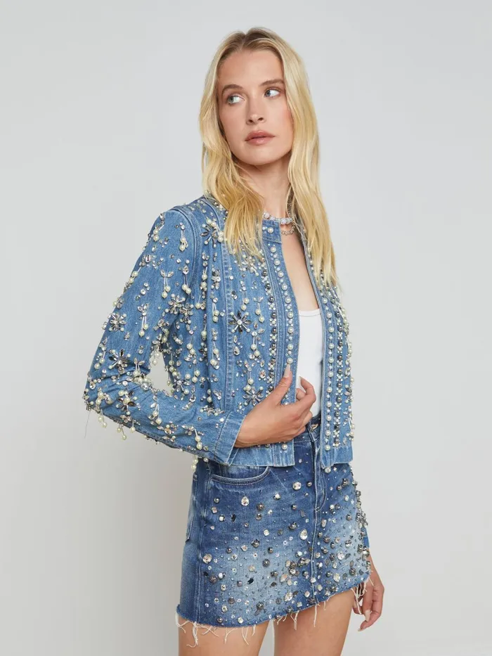 Belvie Pearl Jacket Provo Women L039Agence Denim Jackets