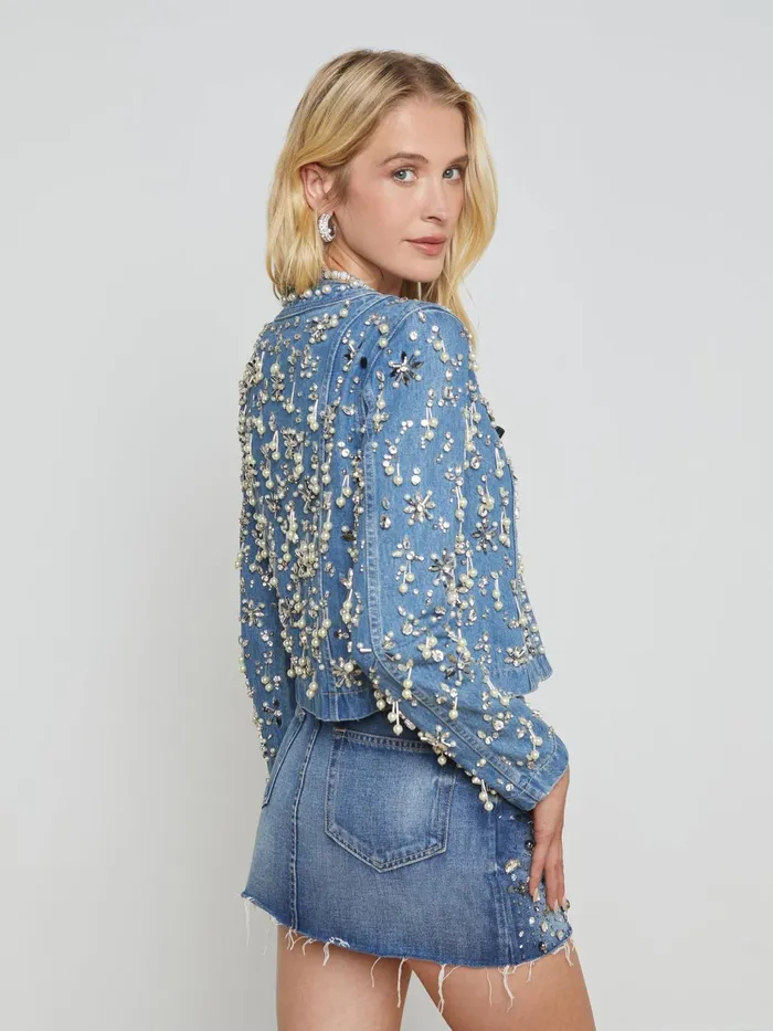 Belvie Pearl Jacket Provo Women L039Agence Denim Jackets