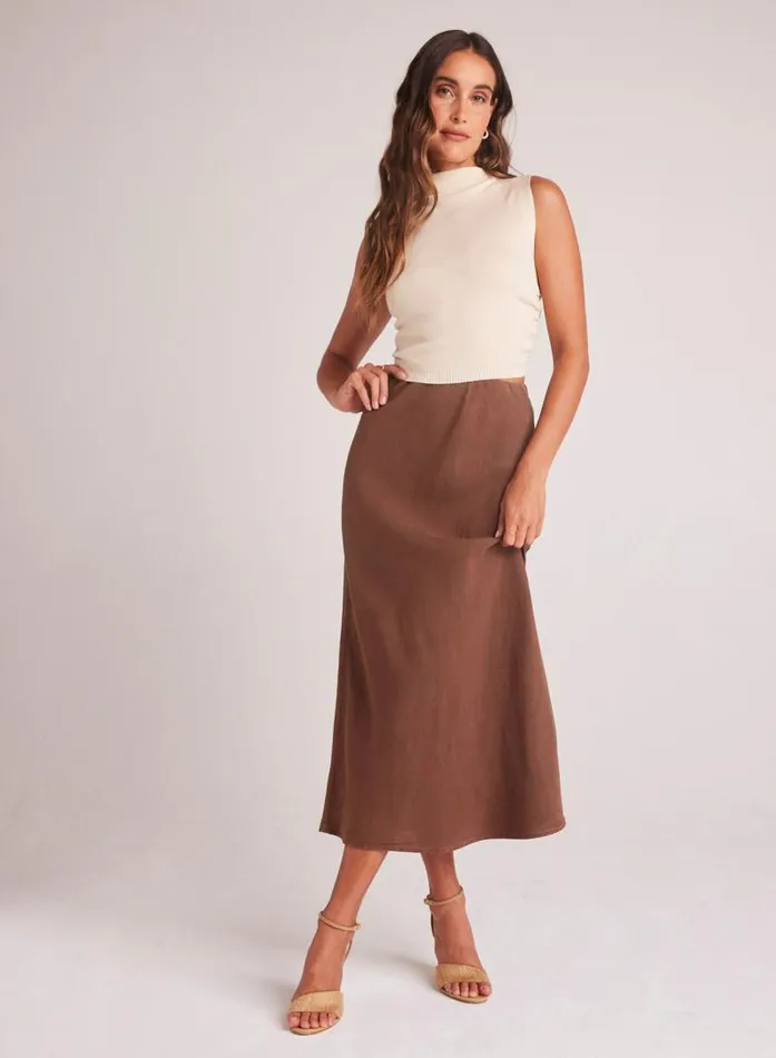 Bias Midi Skirt 8211 Botanical Brown Women Bella Dahl Skirts