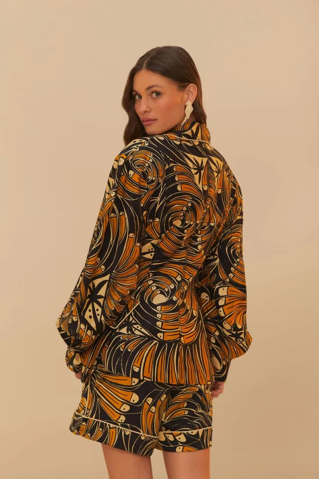 Black Toucans Spirals Blazer Women FARM Rio Blazers Black Toucans Spirals Blazer Women FARM Rio Blazers