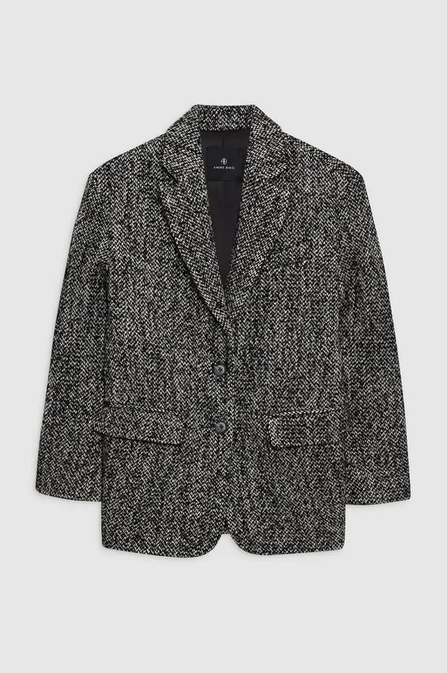 Blazers Women ANINE BING Quinn Blazer 8211 Salt And Pepper