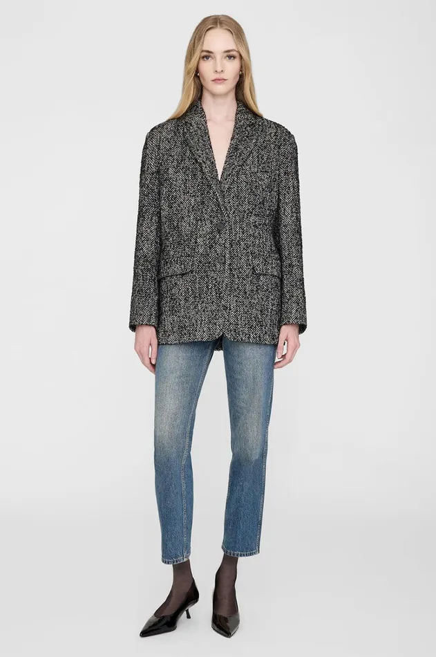 Blazers Women ANINE BING Quinn Blazer 8211 Salt And Pepper