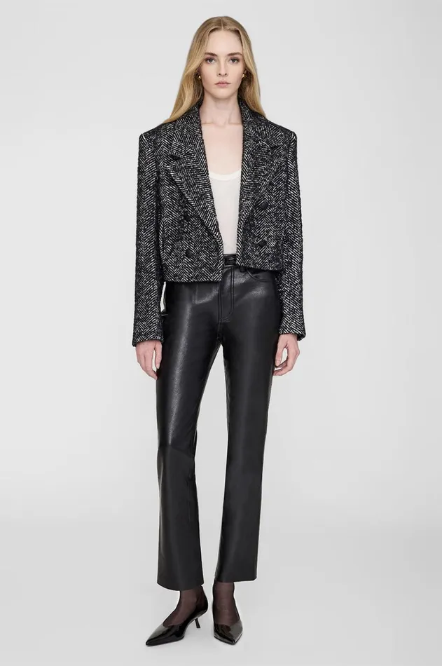 Blazers Women ANINE BING Vienna Blazer 8211 Black And White Tweed