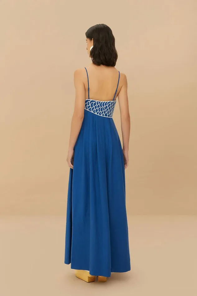 Blue Fish Top Lenzing Ecovero Euroflax Maxi Dress Women FARM Rio Crop Tops Blue Fish Top Lenzing Ecovero Euroflax Maxi Dress Women FARM Rio Crop Tops