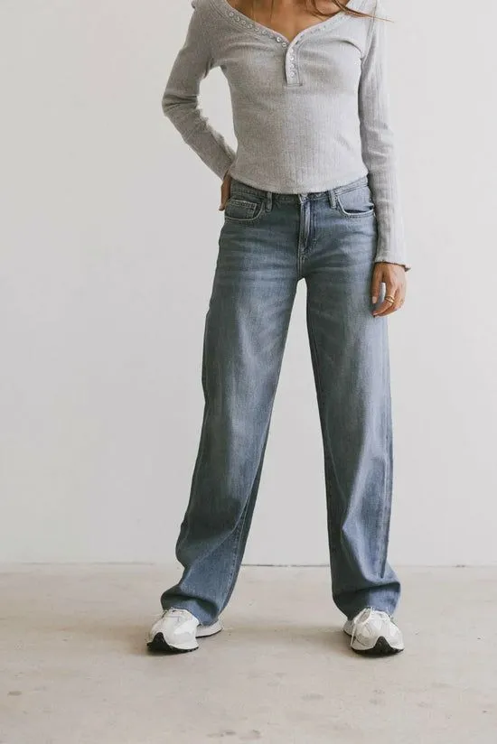 Bohme Albany Wide Leg Jeans Medium Wash Women Denim