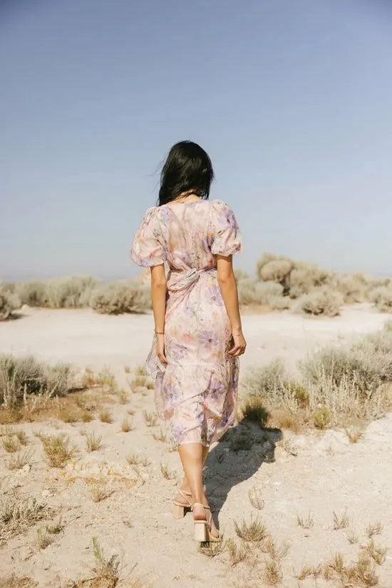 Bohme Angelique Floral Tie Dress In Pink Pink Women Dresses