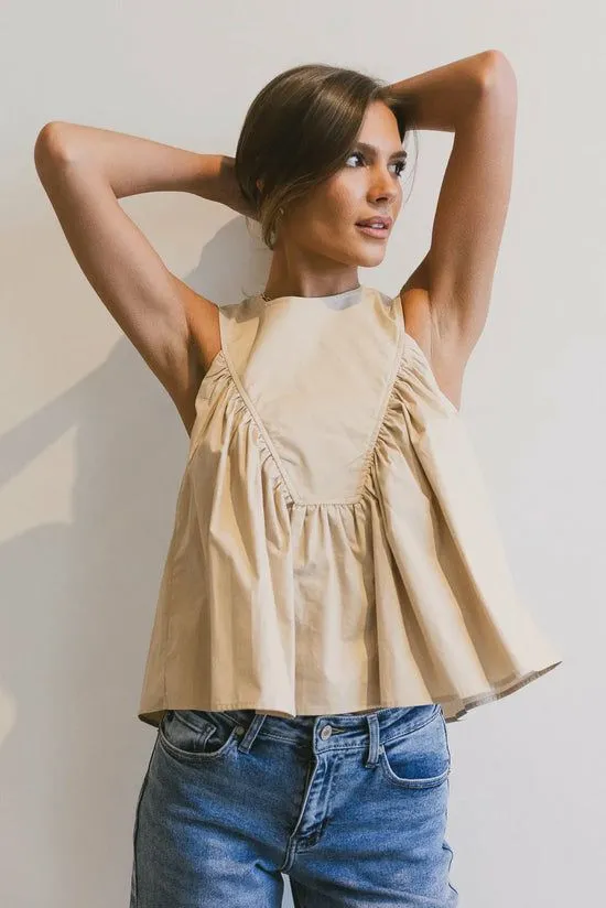 Bohme Anselle Swing Blouse In Taupe Taupe Women Tops