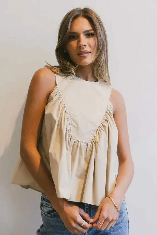 Bohme Anselle Swing Blouse In Taupe Taupe Women Tops