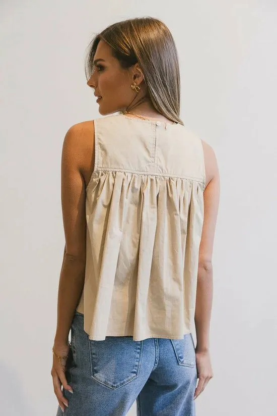 Bohme Anselle Swing Blouse In Taupe Taupe Women Tops