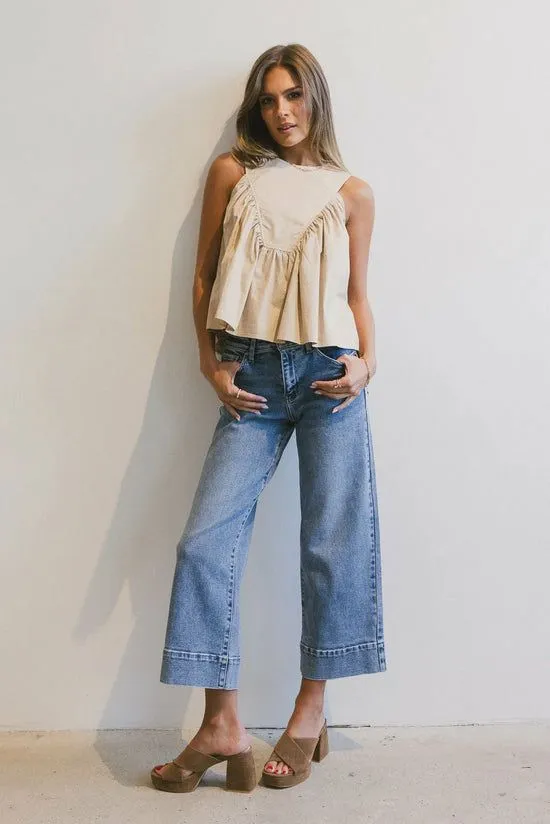 Bohme Anselle Swing Blouse In Taupe Taupe Women Tops