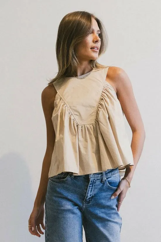 Bohme Anselle Swing Blouse In Taupe Taupe Women Tops