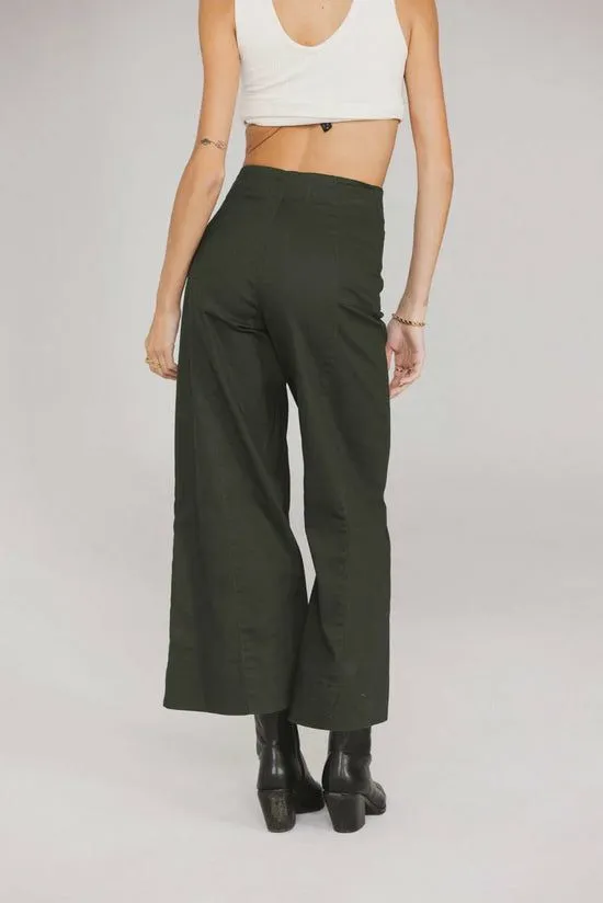 Bohme Aspen Wide Leg Pants In Hunter Green Hunter Green Women All Bottoms