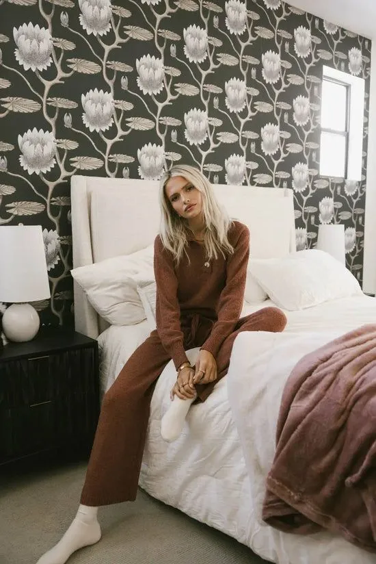 Bohme Breck Knit Pants In Brick Brick Women Loungewear