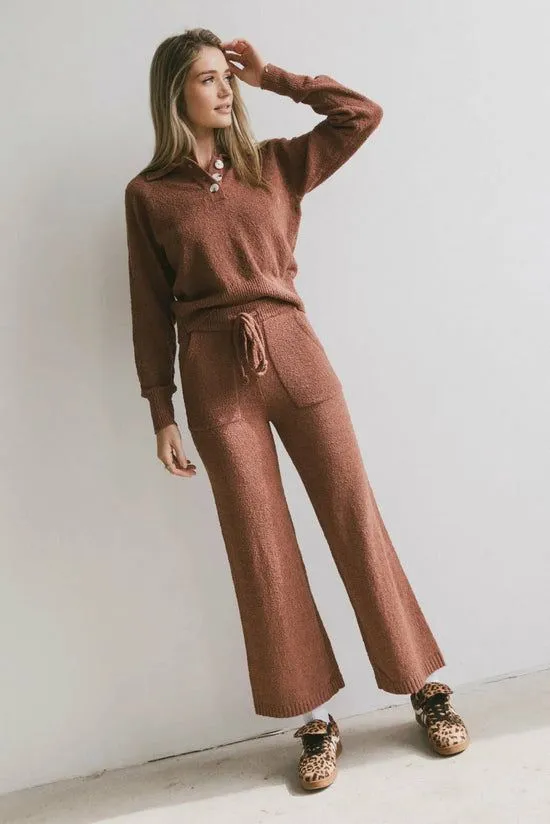 Bohme Breck Knit Pants In Brick Brick Women Loungewear