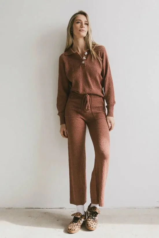 Bohme Breck Knit Pants In Brick Brick Women Loungewear