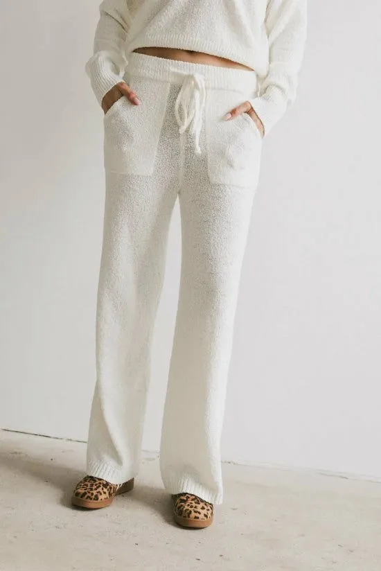 Bohme Breck Knit Pants In Cream Cream Women Loungewear