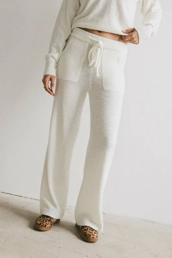 Bohme Breck Knit Pants In Cream Cream Women Loungewear
